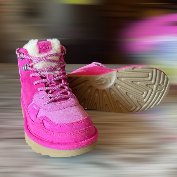 UGG® Highland Hi Heritage Sneaker - Little Kid / Big Kid - Raspberry Sorbet - Picture 4 of 11